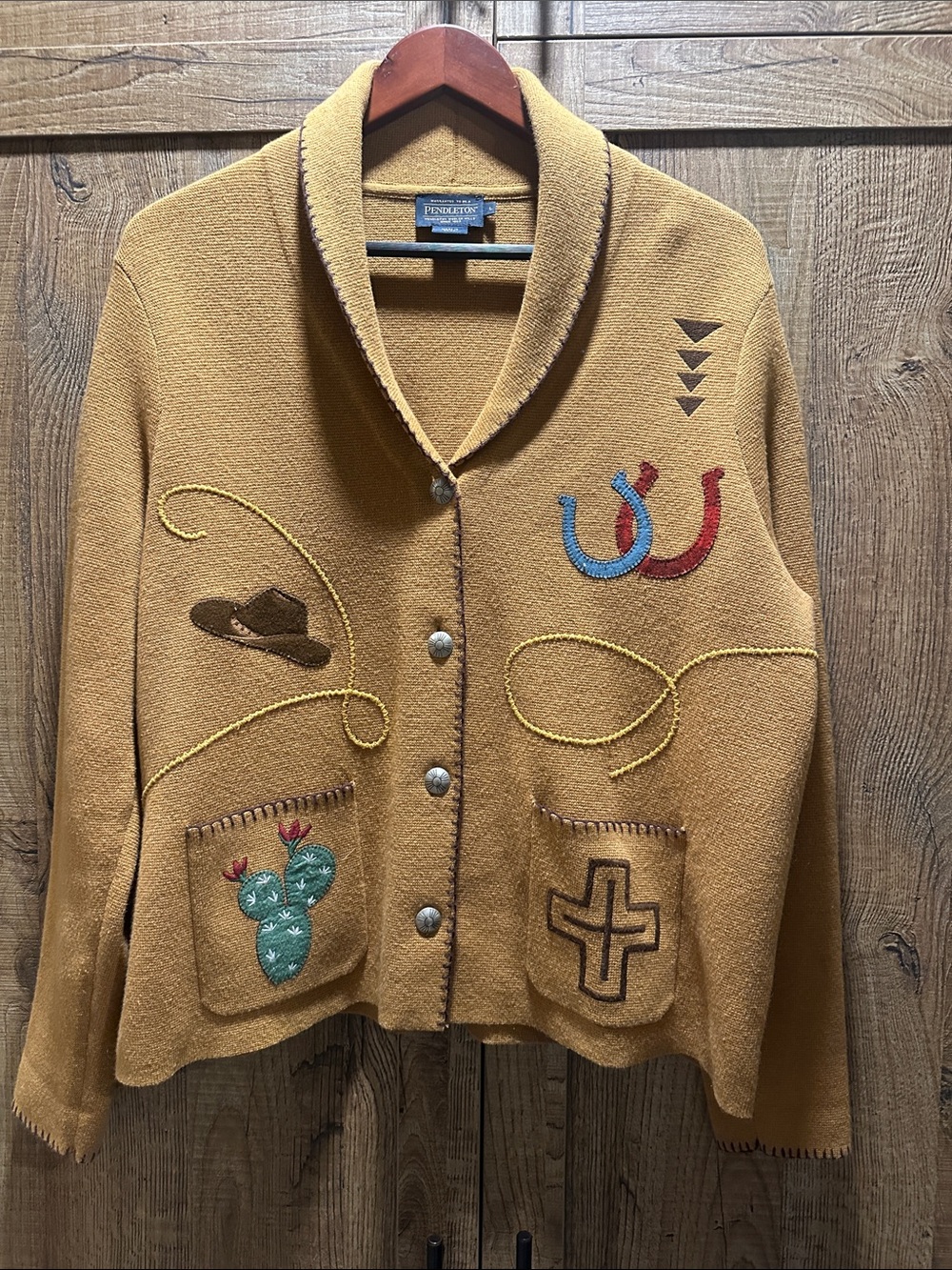 Pendleton Western Embroidered Wool Blazer